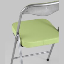 Стул складной Stool Group ДЖОН салатовый обивка из экокожи на хромированном каркасе из металла