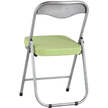 Стул складной Stool Group ДЖОН салатовый обивка из экокожи на хромированном каркасе из металла