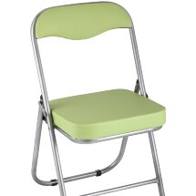 Стул складной Stool Group ДЖОН салатовый обивка из экокожи на хромированном каркасе из металла