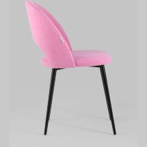 Стул Stool Group Софи розовый обивка велюр матовый ножки из металла цвет черный