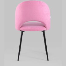Стул Stool Group Софи розовый обивка велюр матовый ножки из металла цвет черный