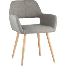 Стул Stool Group Кромвель серый обивка плотная ткань, металлические ножки