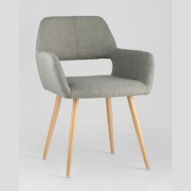 Стул Stool Group Кромвель серый обивка плотная ткань, металлические ножки