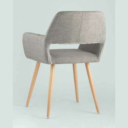 Стул Stool Group Кромвель серый обивка плотная ткань, металлические ножки 