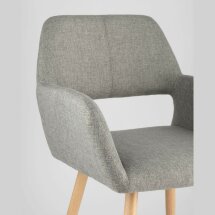 Стул Stool Group Кромвель серый обивка плотная ткань, металлические ножки