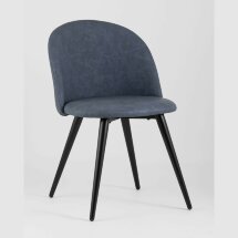 Стул Stool Group обеденный Лион обивка синяя экокожа