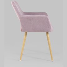 Стул Stool Group Кромвель розовый, широкая эргономичная спинка, удобные подлокотники, обивка плотная ткань, метал
