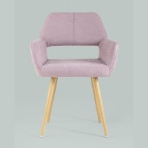 Стул Stool Group Кромвель розовый, широкая эргономичная спинка, удобные подлокотники, обивка плотная ткань, метал