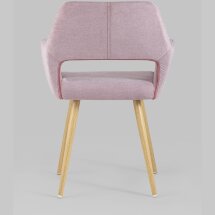 Стул Stool Group Кромвель розовый, широкая эргономичная спинка, удобные подлокотники, обивка плотная ткань, метал