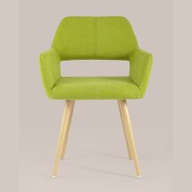 Стул Stool Group Кромвель травяной, широкая эргономичная спинка, удобные подлокотники, обивка плотная ткань, мета