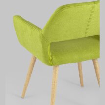 Стул Stool Group Кромвель травяной, широкая эргономичная спинка, удобные подлокотники, обивка плотная ткань, мета