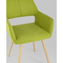 Стул Stool Group Кромвель травяной, широкая эргономичная спинка, удобные подлокотники, обивка плотная ткань, мета