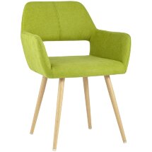 Стул Stool Group Кромвель травяной, широкая эргономичная спинка, удобные подлокотники, обивка плотная ткань, мета