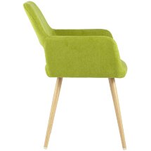 Стул Stool Group Кромвель травяной, широкая эргономичная спинка, удобные подлокотники, обивка плотная ткань, мета