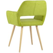 Стул Stool Group Кромвель травяной, широкая эргономичная спинка, удобные подлокотники, обивка плотная ткань, мета