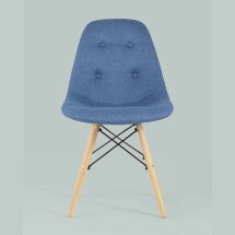 Стул Stool Group DSW SOFT синий обивка рогожка ножки массив бука металлический каркас