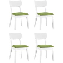 Комплект из четырех стульев Stool Group TOMAS WHITE белый каркас салатовая обивка