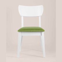 Комплект из четырех стульев Stool Group TOMAS WHITE белый каркас салатовая обивка