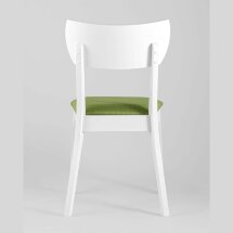 Комплект из четырех стульев Stool Group TOMAS WHITE белый каркас салатовая обивка