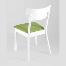 Комплект из четырех стульев Stool Group TOMAS WHITE белый каркас салатовая обивка
