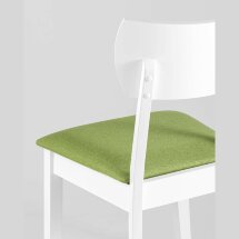 Комплект из четырех стульев Stool Group TOMAS WHITE белый каркас салатовая обивка