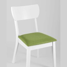 Комплект из четырех стульев Stool Group TOMAS WHITE белый каркас салатовая обивка