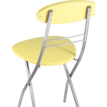 Стул складной Stool Group М8-01 Компакт желтый металлический каркас, обивка экокожа