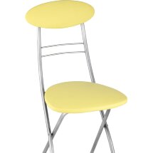 Стул складной Stool Group М8-01 Компакт желтый металлический каркас, обивка экокожа