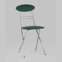 Стул складной Stool Group М8-01 Компакт зеленый металлический каркас, обивка экокожа
