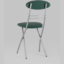 Стул складной Stool Group М8-01 Компакт зеленый металлический каркас, обивка экокожа