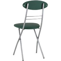 Стул складной Stool Group М8-01 Компакт зеленый металлический каркас, обивка экокожа