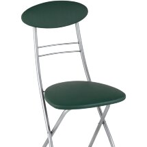Стул складной Stool Group М8-01 Компакт зеленый металлический каркас, обивка экокожа