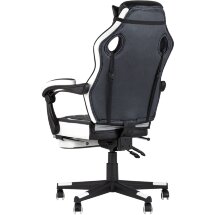 Кресло игровое TopChairs Virage черно-белое