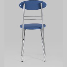 Стул складной Stool Group М8-01 Компакт синий металлический каркас, обивка экокожа