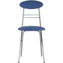 Стул складной Stool Group М8-01 Компакт синий металлический каркас, обивка экокожа