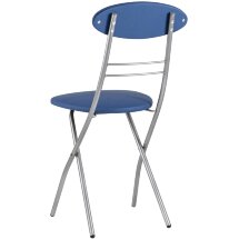 Стул складной Stool Group М8-01 Компакт синий металлический каркас, обивка экокожа