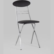 Стул складной Stool Group М8-01 Компакт черный металлический каркас, обивка экокожа