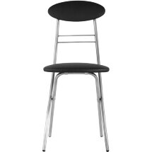 Стул складной Stool Group М8-01 Компакт черный металлический каркас, обивка экокожа