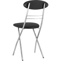 Стул складной Stool Group М8-01 Компакт черный металлический каркас, обивка экокожа