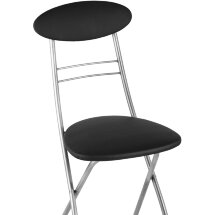 Стул складной Stool Group М8-01 Компакт черный металлический каркас, обивка экокожа