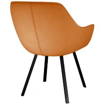 Стул DikLine 252 поворотный, B17 TERRACOTTA, ножки черные