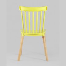 Стул пластиковый Stool Group Field желтый ножки из массива бука