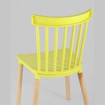 Стул пластиковый Stool Group Field желтый ножки из массива бука