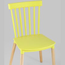 Стул пластиковый Stool Group Field желтый ножки из массива бука