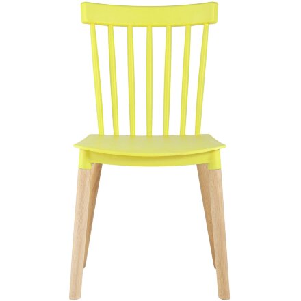 Стул пластиковый Stool Group Field желтый ножки из массива бука 