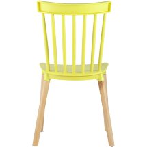 Стул пластиковый Stool Group Field желтый ножки из массива бука