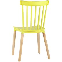 Стул пластиковый Stool Group Field желтый ножки из массива бука