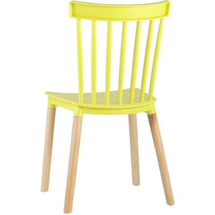 Стул пластиковый Stool Group Field желтый ножки из массива бука 