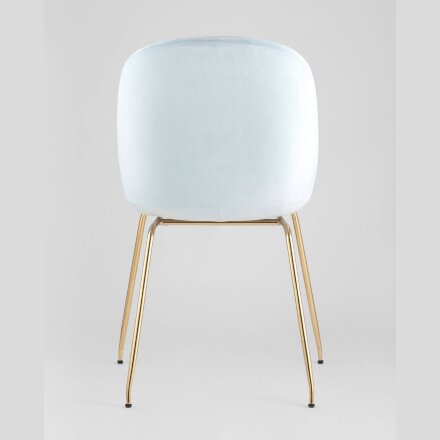Стул Stool Group Beetle мятный, металлический каркас, бархатная обивка, золотые ножки 