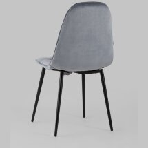 Стул Stool Group Тейлор обивка велюр серый ножки металл черные